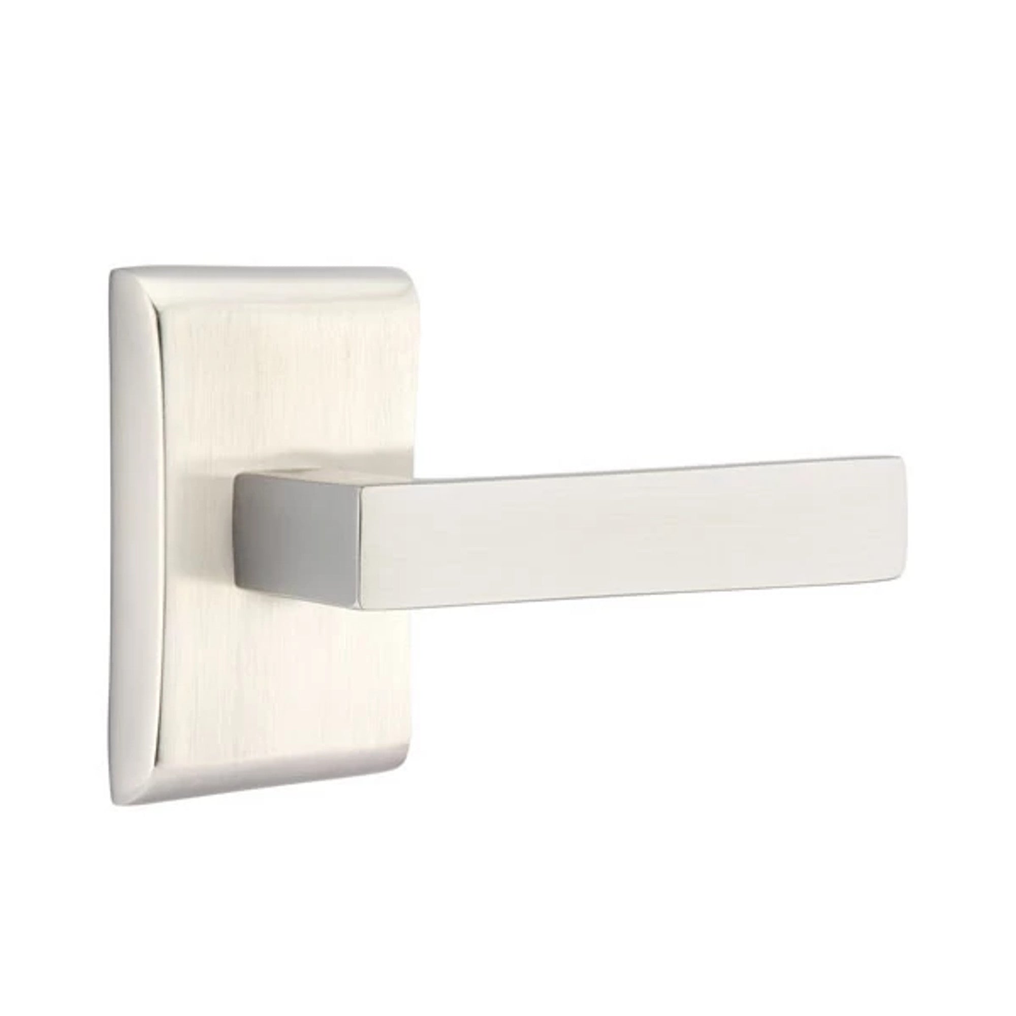 Emtek Dumont Lever with Neos Rosette in Satin Nickel