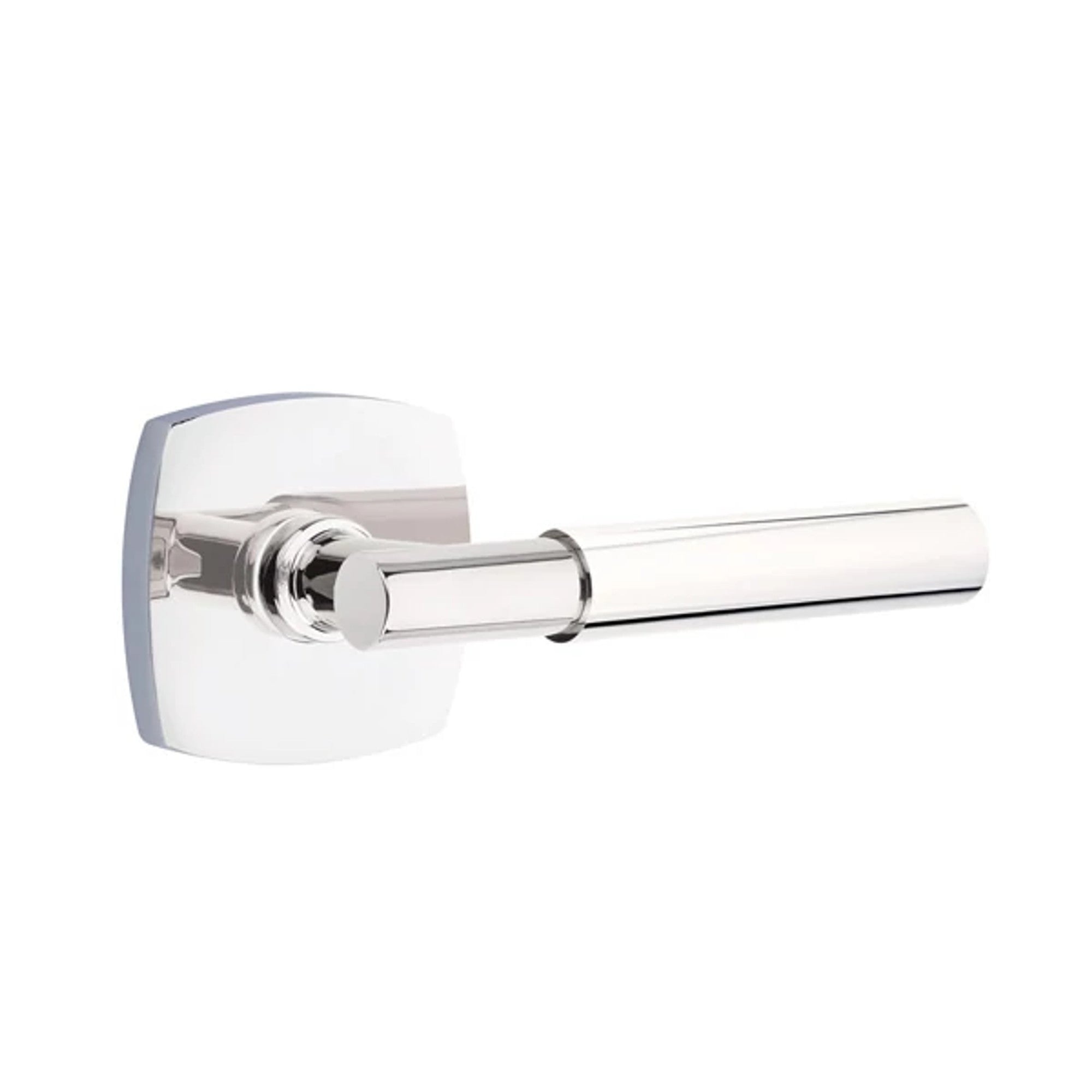 Emtek Myles Lever with Urban Modern Rosette in Polished Chrome