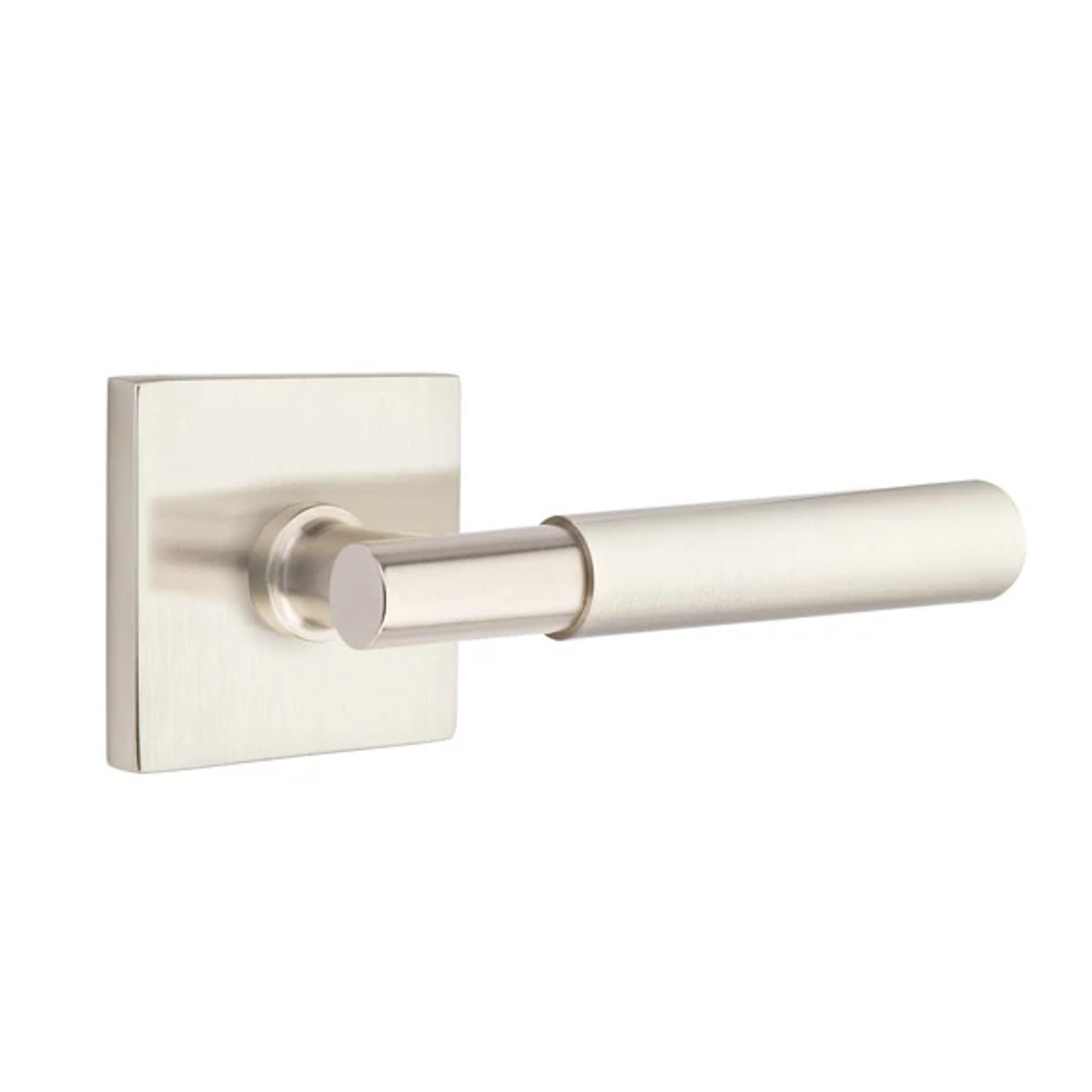 Emtek Myles Lever with Square Rosette in Satin Nickel