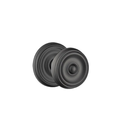 Emtek Waverly Knob with Regular Rosette in Flat Black