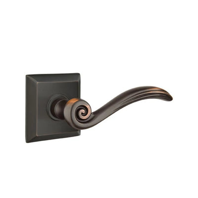 Emtek Elan Lever with Quincy Rosette in Oil Rubbed Bronze