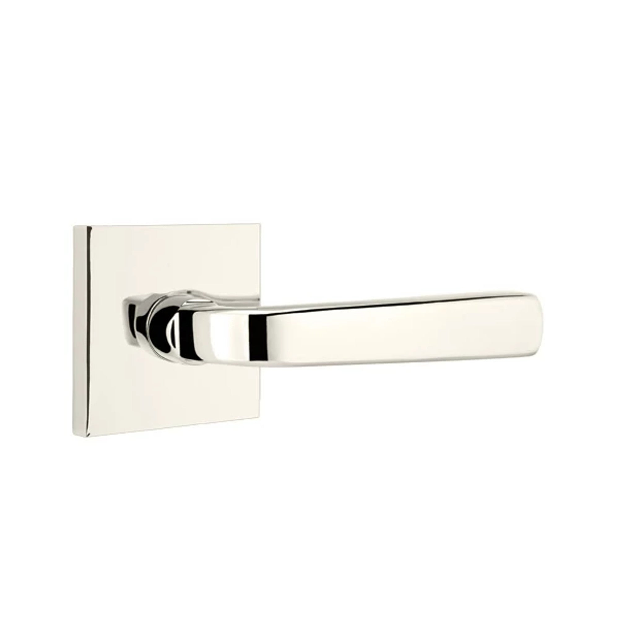 Emtek Sion Lever with Square Rosette in Polished Nickel