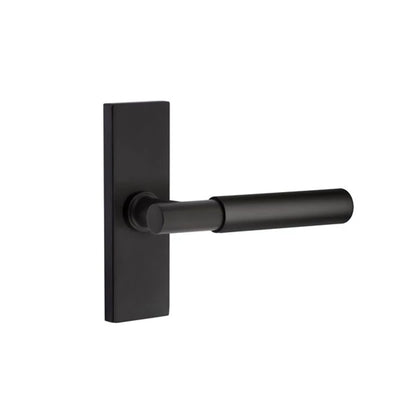 Emtek Myles Lever with Stretto 1-1/2" x 5" in Flat Black