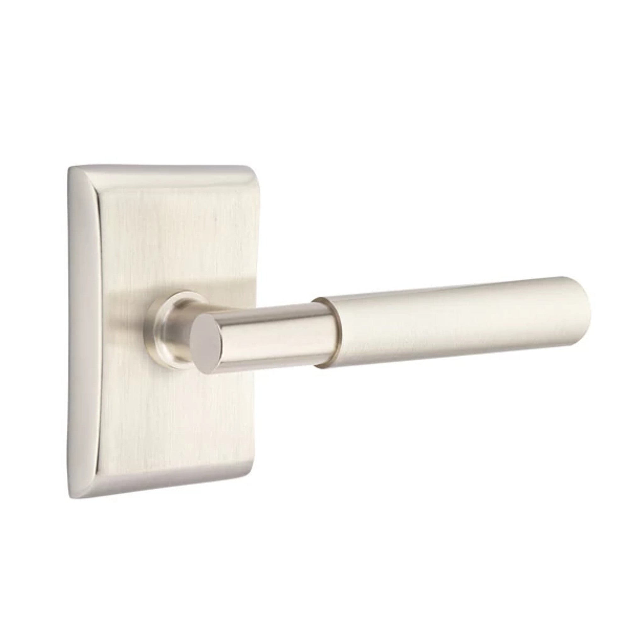 Emtek Myles Lever with Neos Rosette in Satin Nickel