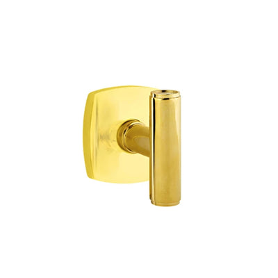 Emtek Ace Knob with Urban Modern Rosette in Unlacquered Brass