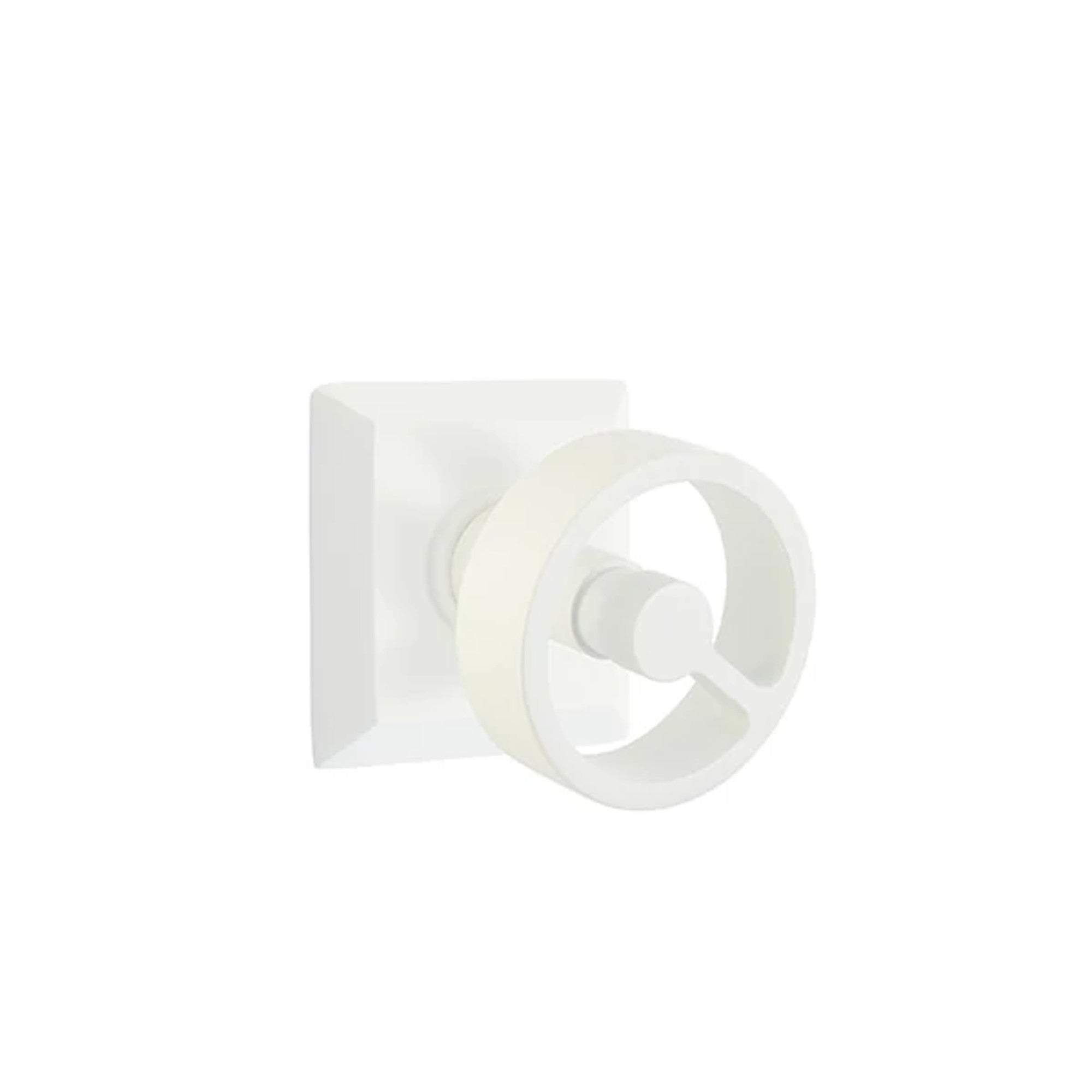 Emtek Spoke Knob with Quincy Rosette in Matte White