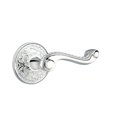 Emtek Rope Lever with Lancaster Rosette in Polished Chrome