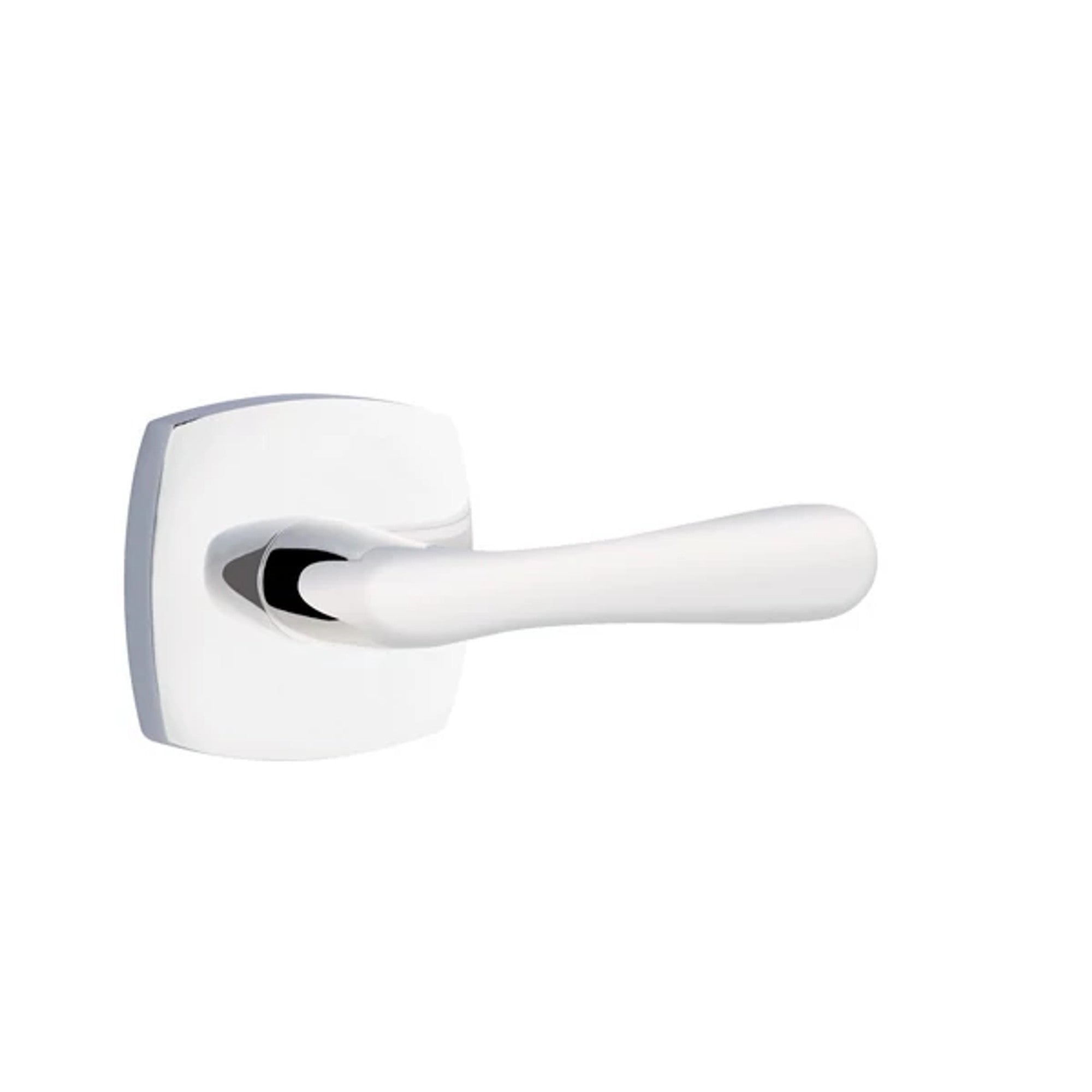 Emtek Basel Lever with Urban Modern Rosette in Polished Chrome