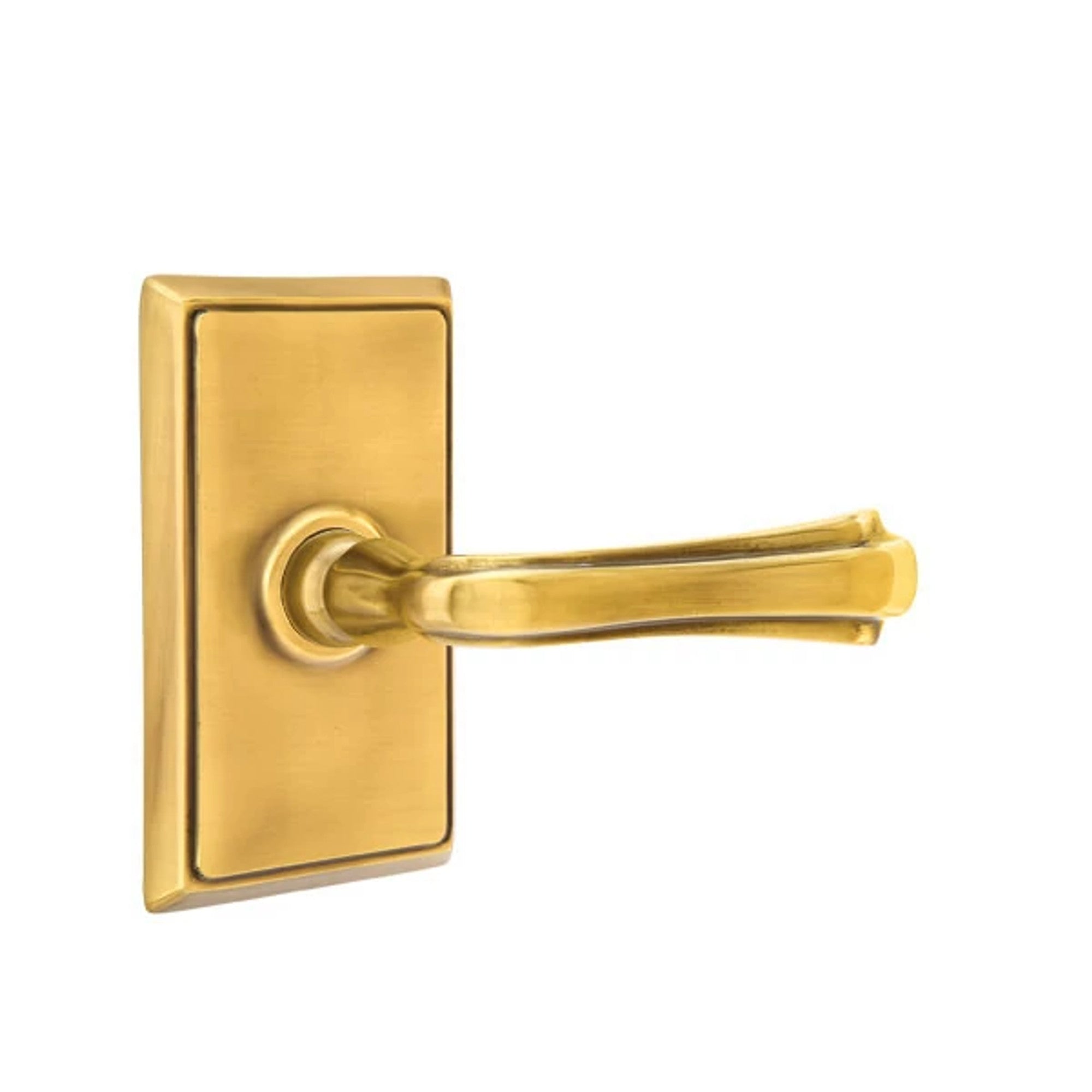 Emtek Wembley Lever with Rectangular Rosette in French Antique