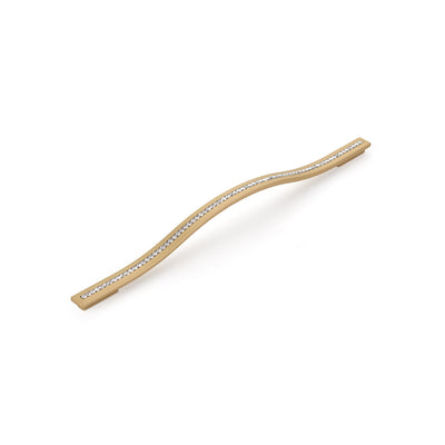 Schaub SkyeVale 11-5/16" or 12-5/8" C-C Crystal Pull in Signature Satin Brass