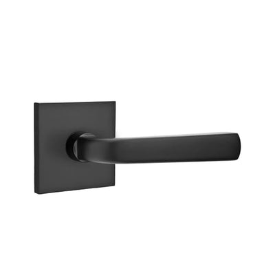 Emtek Sion Lever with Square Rosette in Flat Black