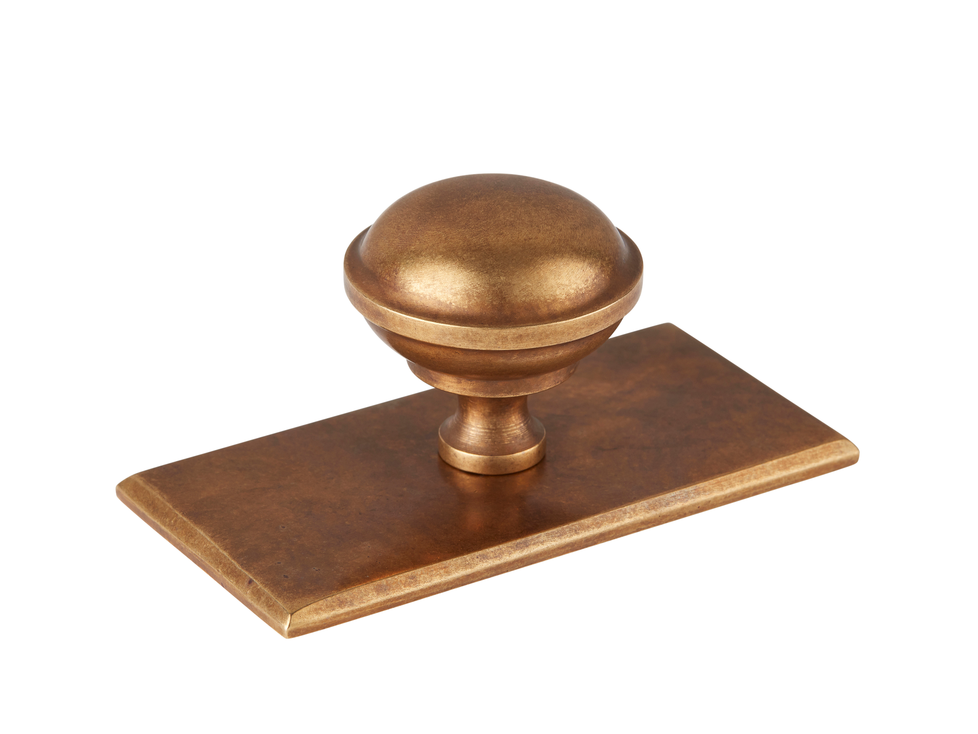 Armac Martin Queslett Cabinet Knob with Rectangular Backplate