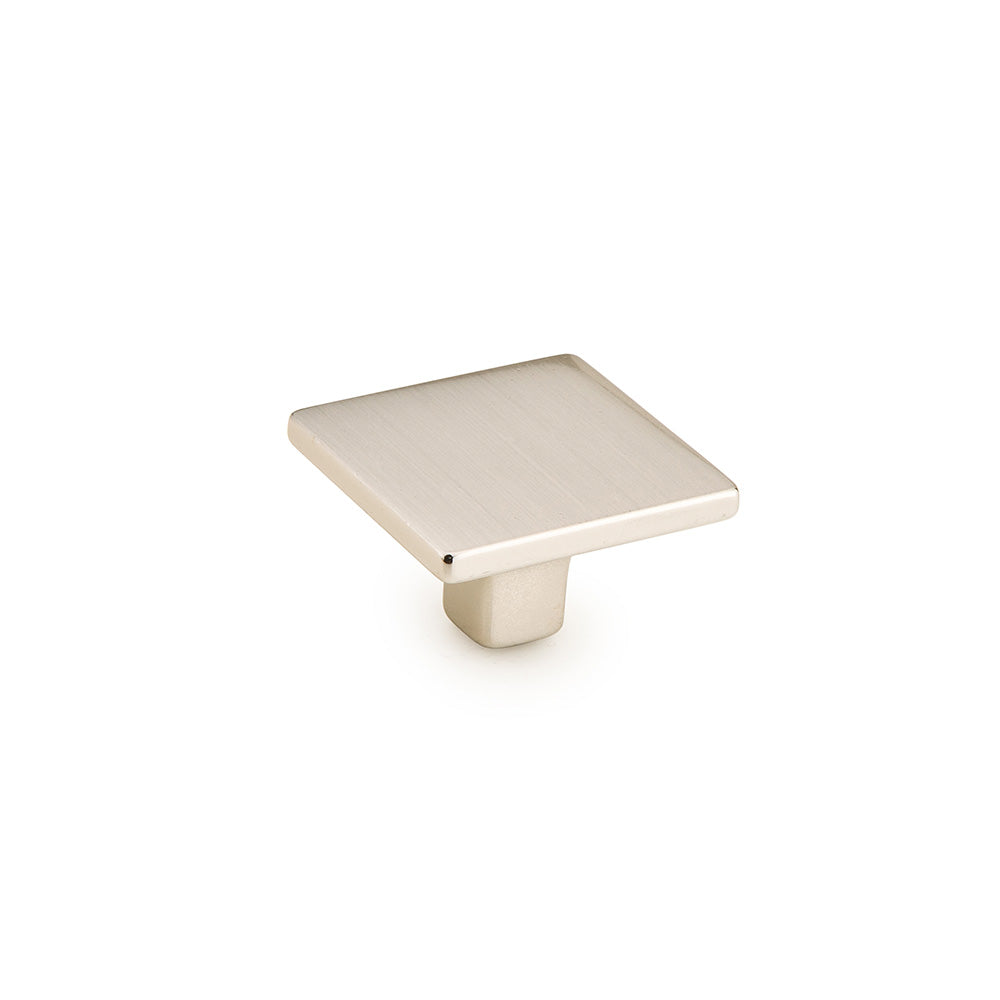Schaub Armadio 1-3/8" Square Knob in Satin Nickel