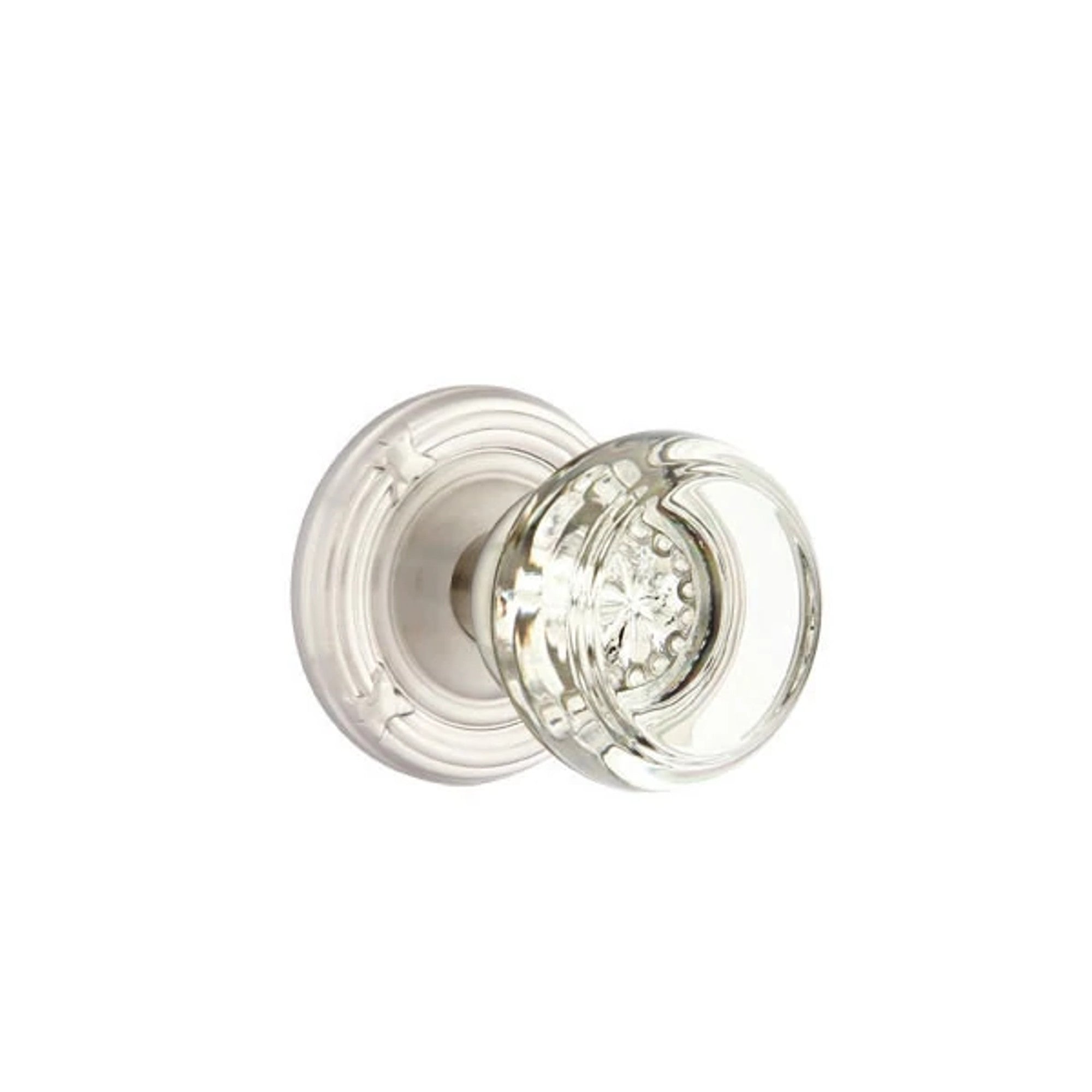 Emtek Georgetown Knob with Ribbon & Reed Rosette in Satin Nickel