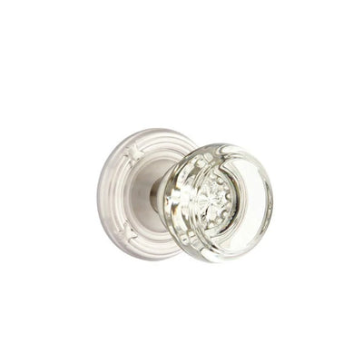 Emtek Georgetown Knob with Ribbon & Reed Rosette in Satin Nickel