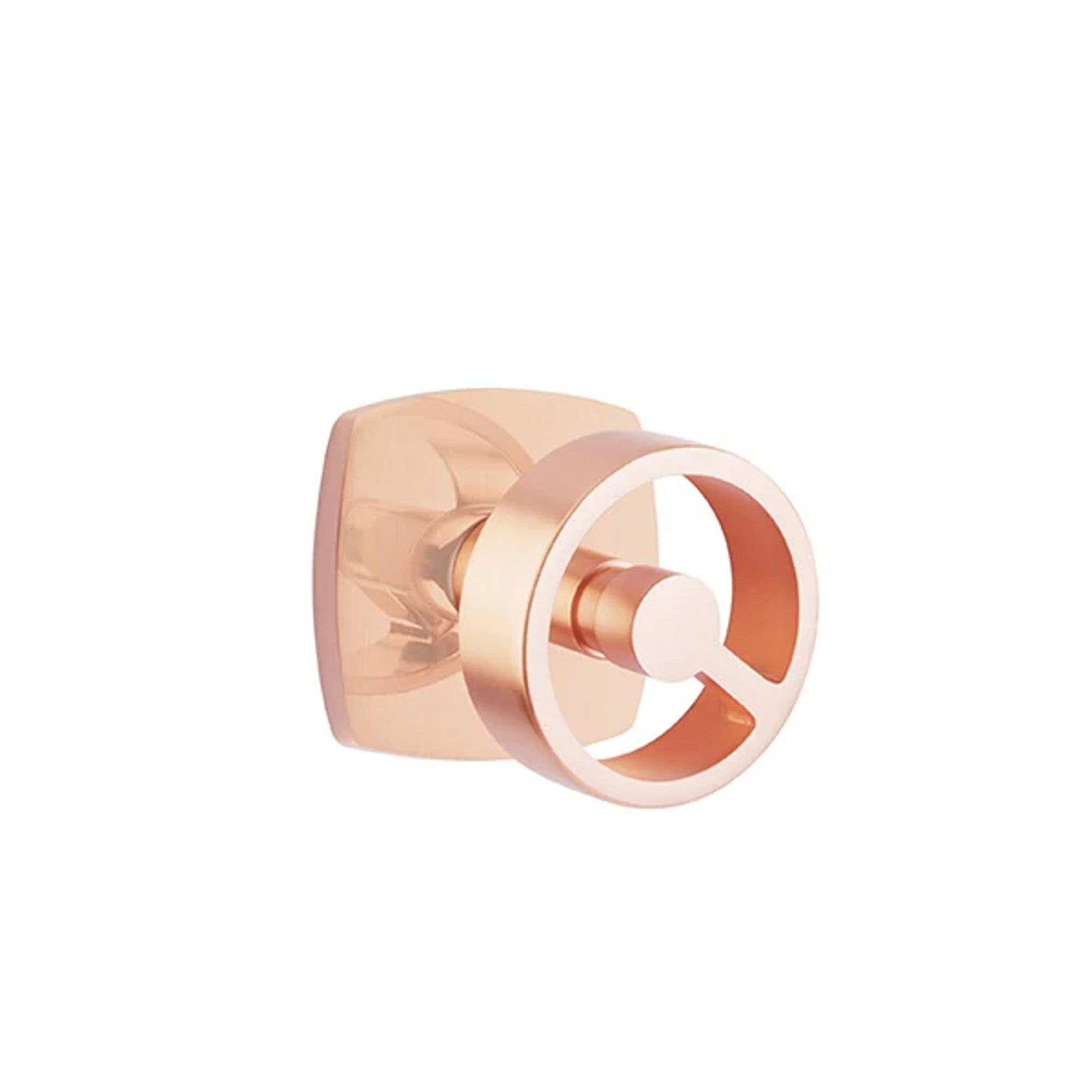 Emtek Spoke Knob with Urban Modern Rosette in Satin Rose Gold