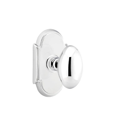 Emtek Egg Knob with #8 Rosette in Polished Chrome