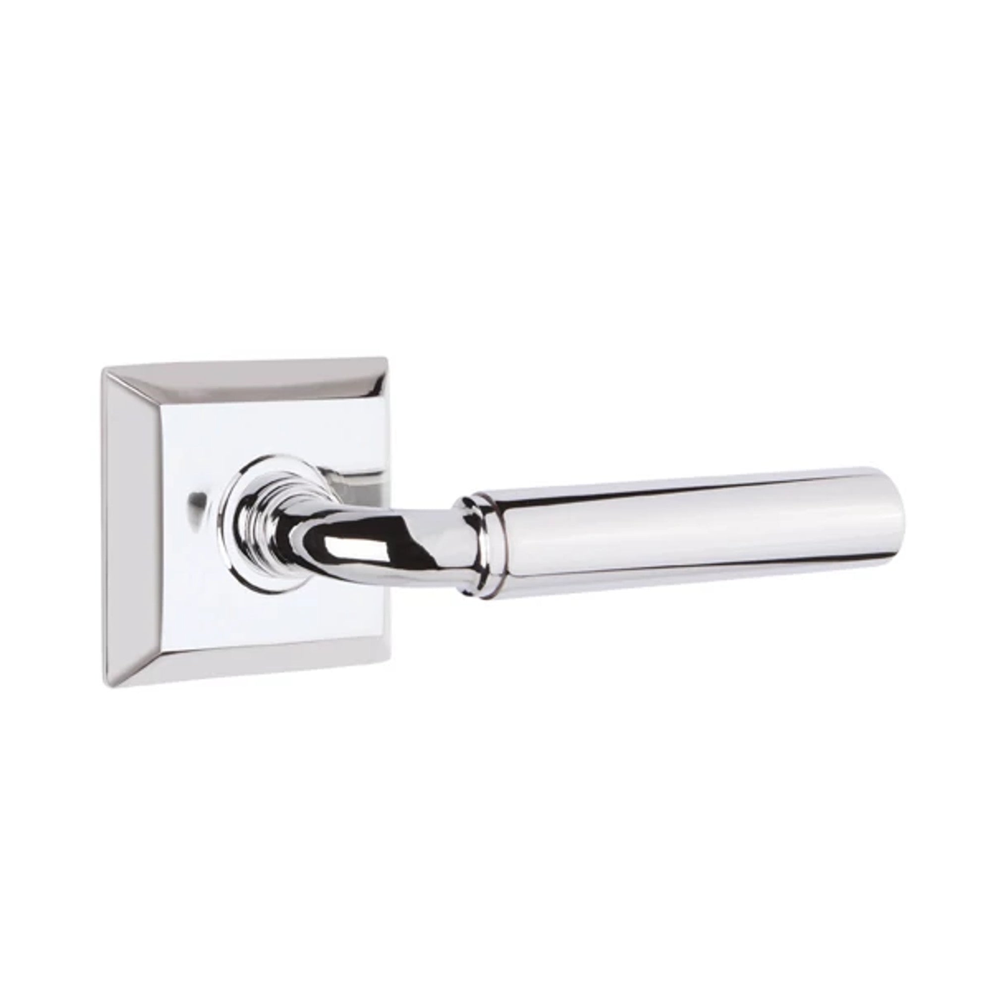 Emtek Manning Lever with Quincy Rosette in Polished Chrome