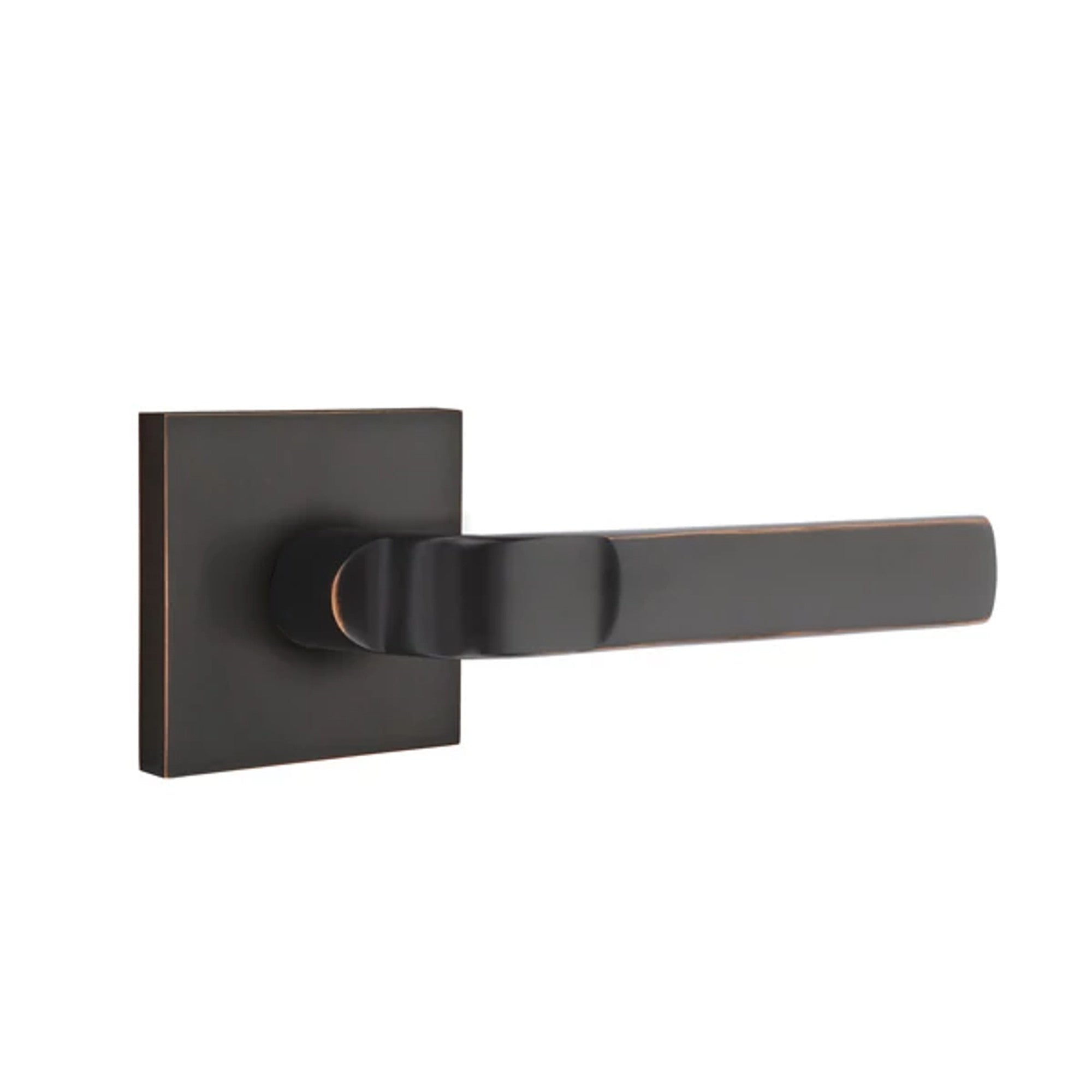 Emtek Aston Lever with Square Rosette in Oil Rubbed Bronze
