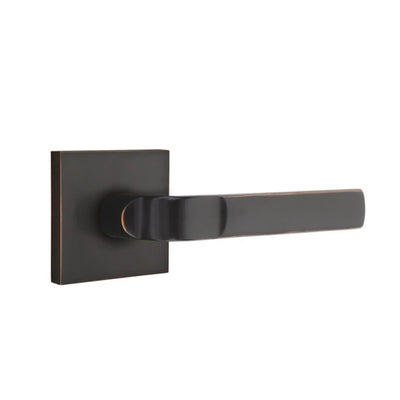 Emtek Aston Lever with Square Rosette in Oil Rubbed Bronze