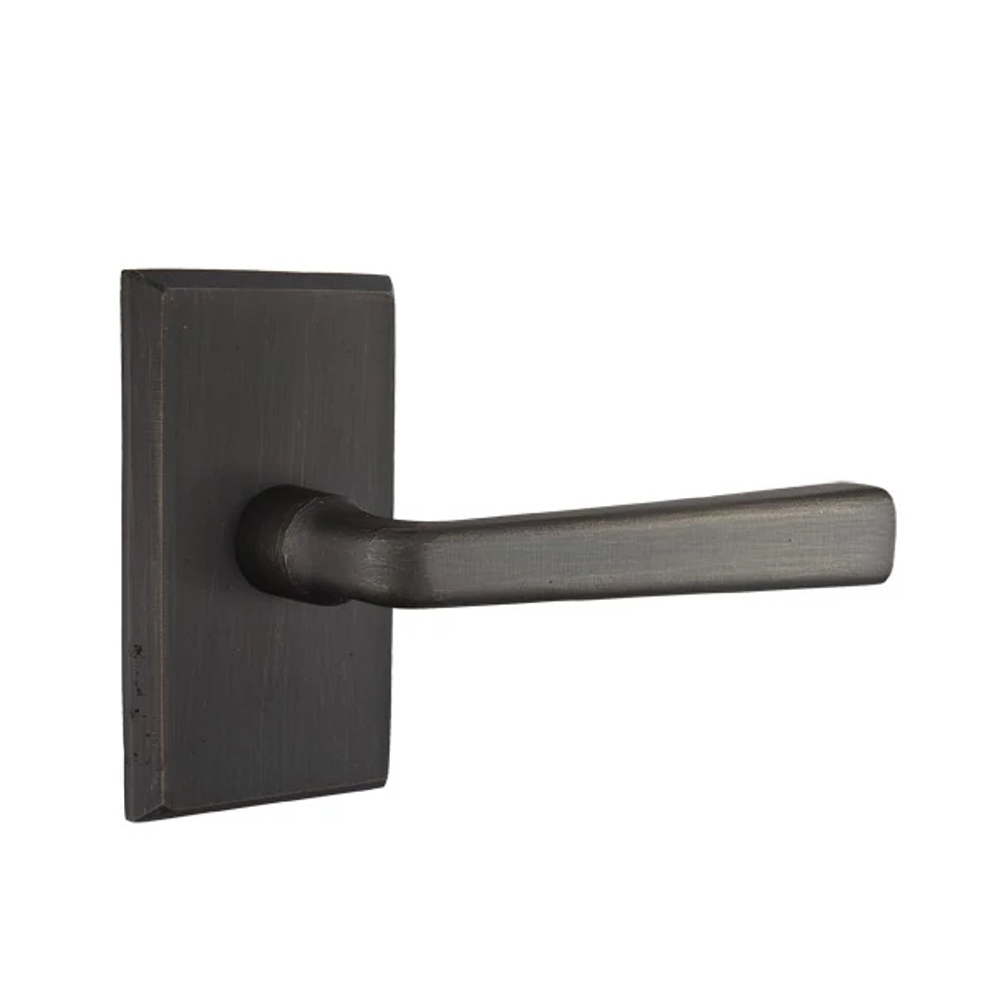 Emtek Cimarron Lever with #3 Rosette in Medium Bronze