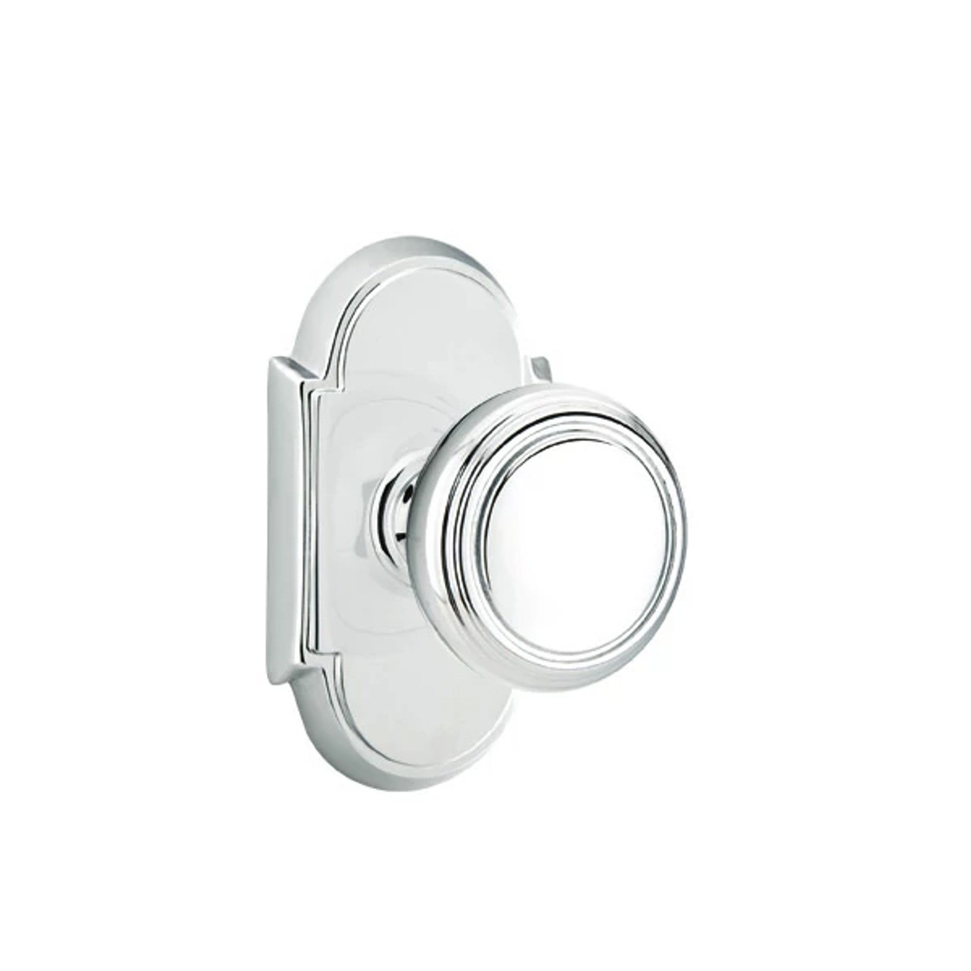 Emtek Norwich Knob with #8 Rosette in Polished Chrome