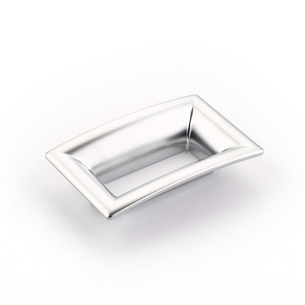 Schaub Finestrino 2-1/2" C-C Flared Rectangle Pull in Matte Chrome