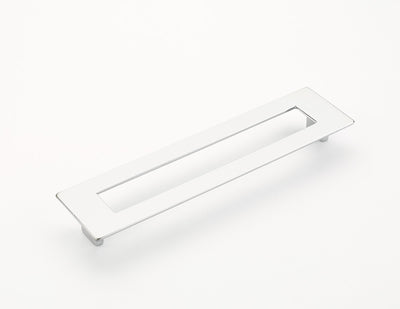 Schaub Finestrino 7-1/2" C-C Flat Rectangle Pull in Matte Chrome