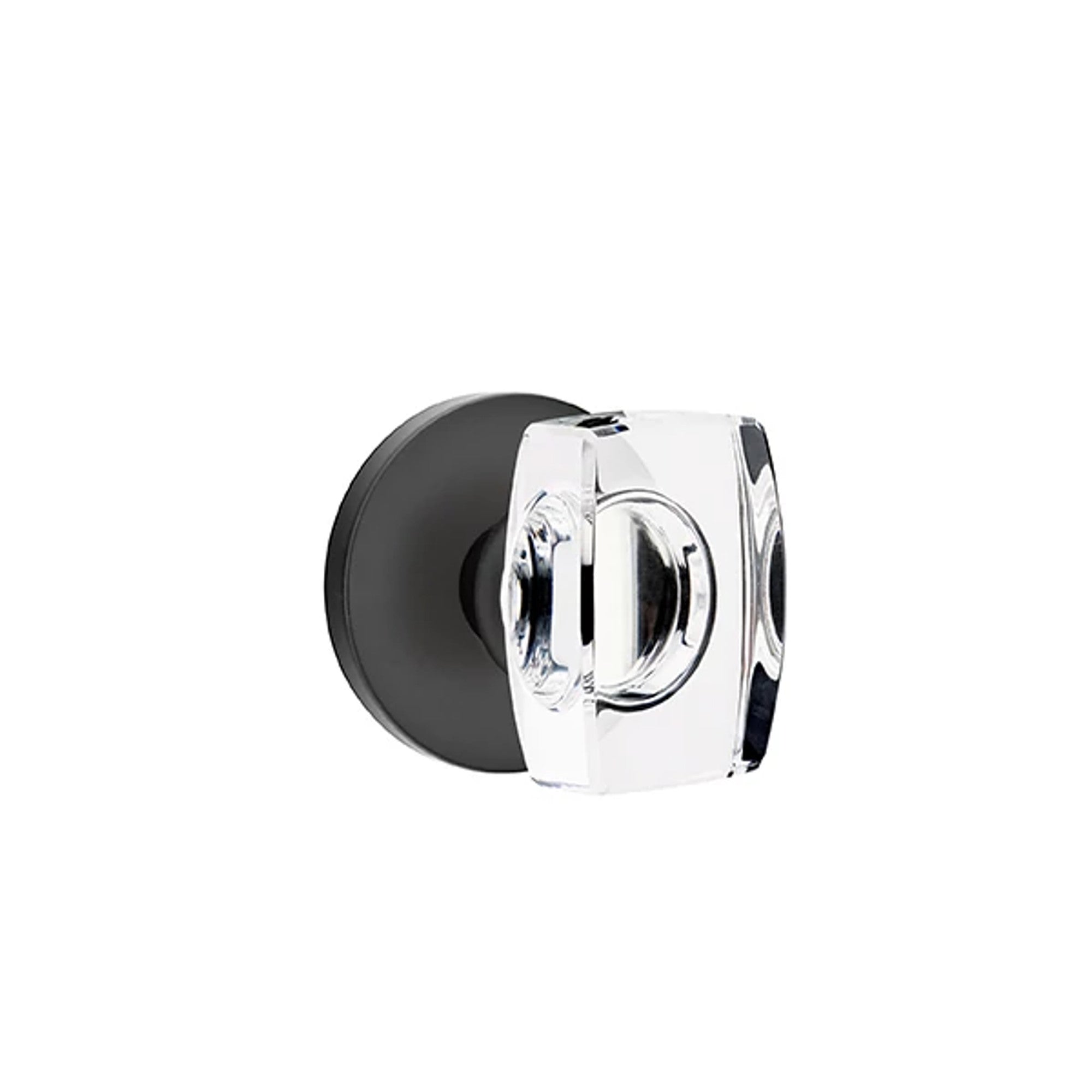 Emtek Windsor Knob with Disk Rosette in Flat Black