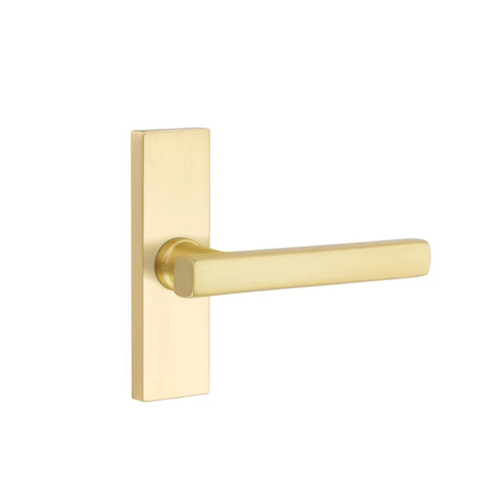 Emtek Freestone Lever with Stretto 1-1/2" x 5" in Satin Brass