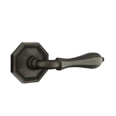 Emtek Octagon Lever with #15 Rosette in Medium Bronze