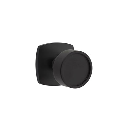 Emtek Verve Knob with Urban Modern Rosette in Flat Black