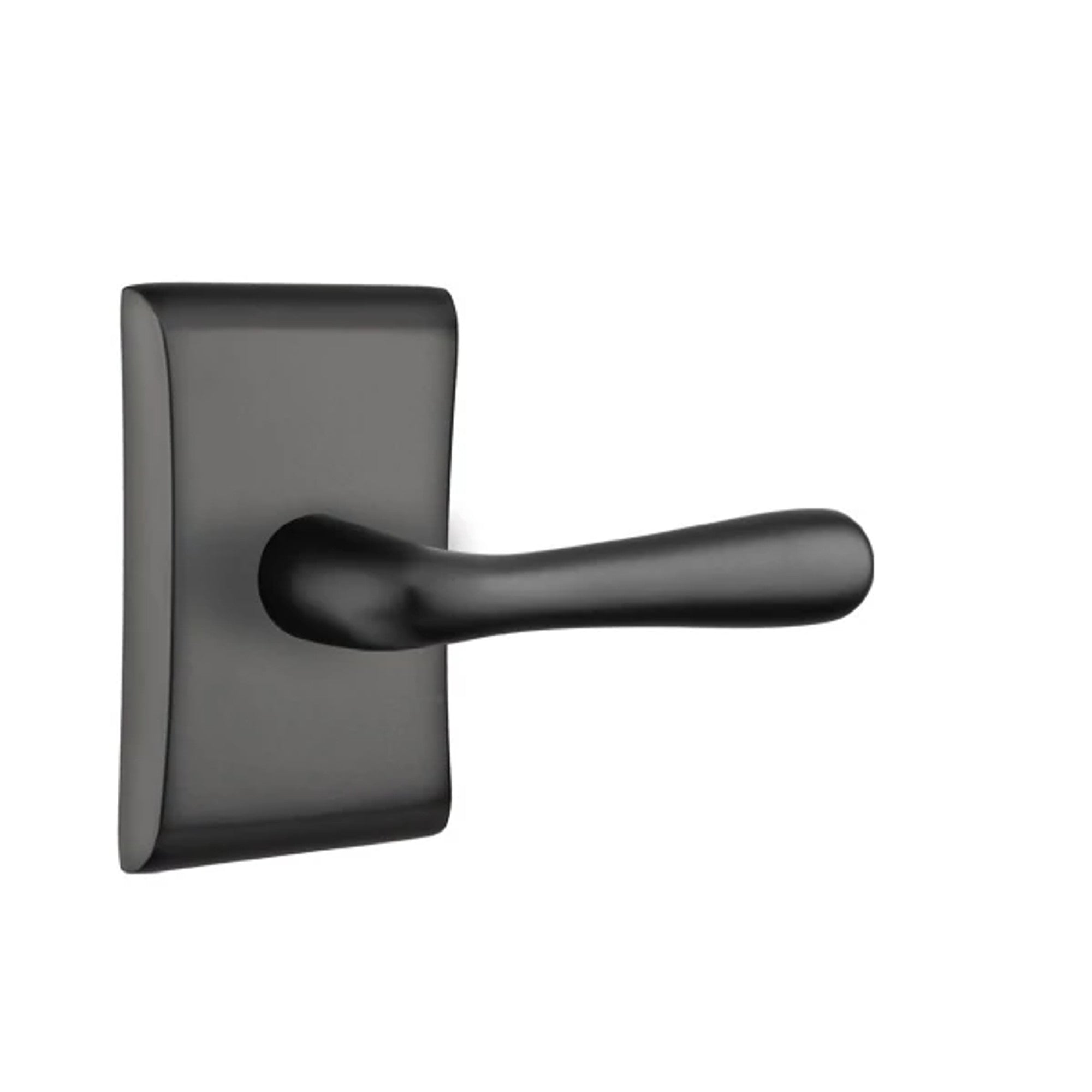 Emtek Basel Lever with Neos Rosette in Flat Black