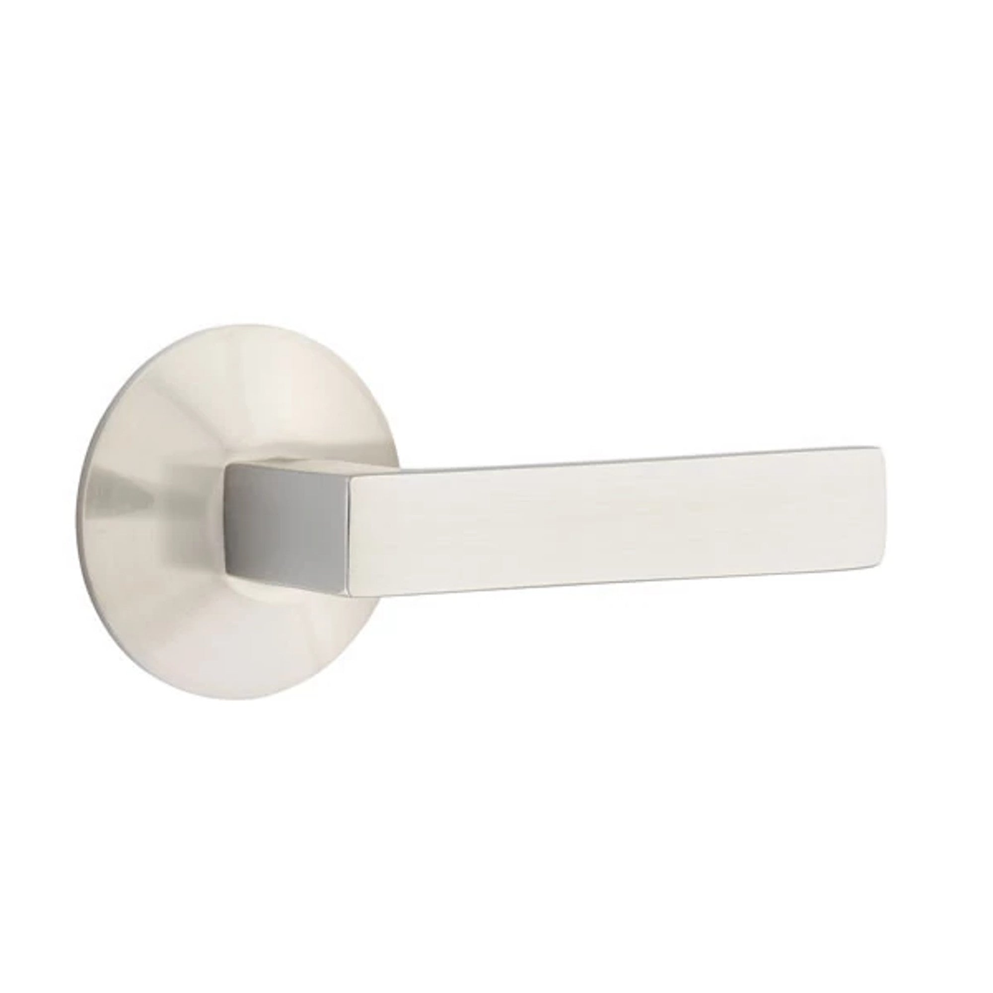 Emtek Dumont Lever with Modern Rosette in Satin Nickel