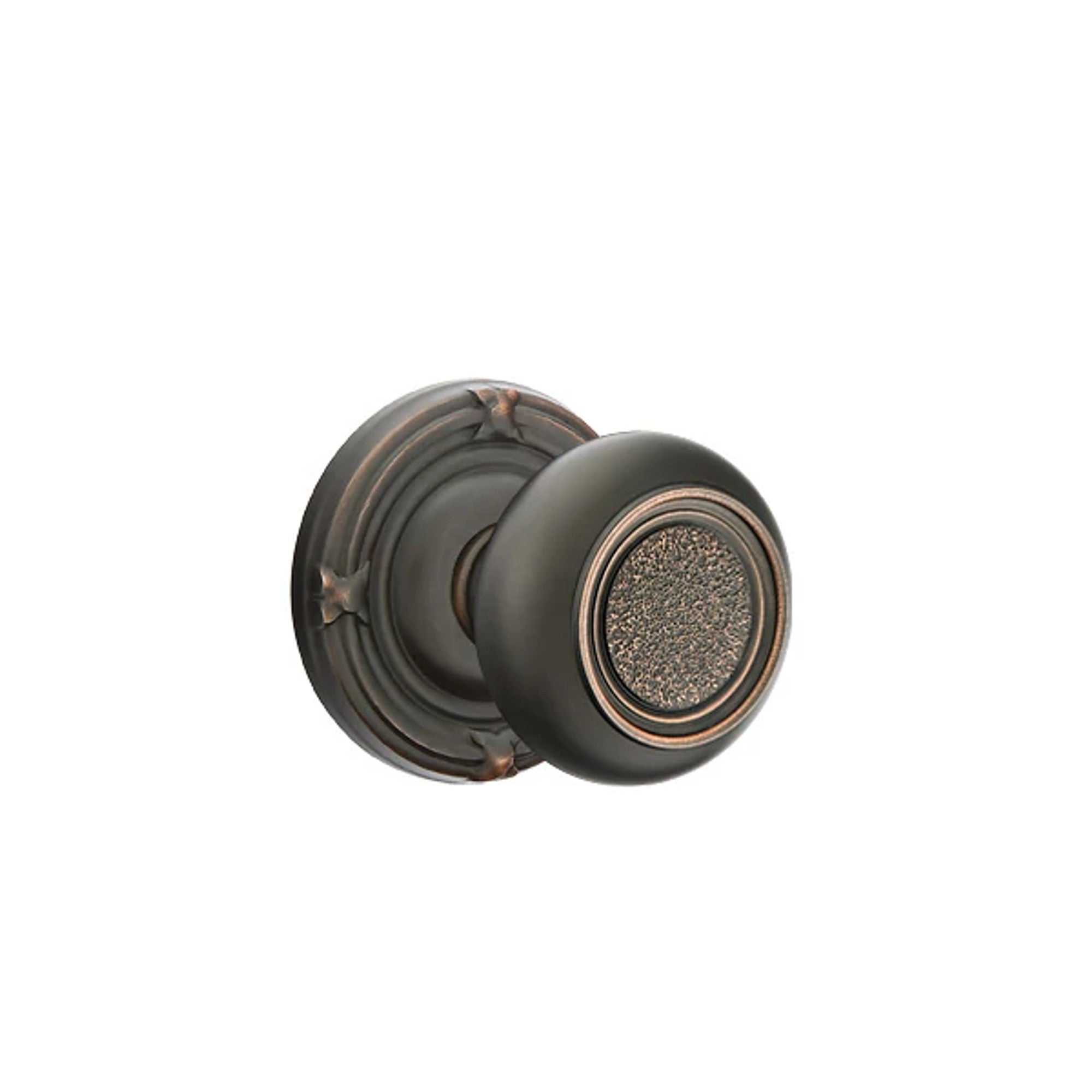 Emtek Belmont Knob with Ribbon & Reed Rosette in Oil Rubbed Bronze