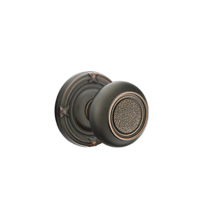 Emtek Belmont Knob with Ribbon & Reed Rosette in Oil Rubbed Bronze