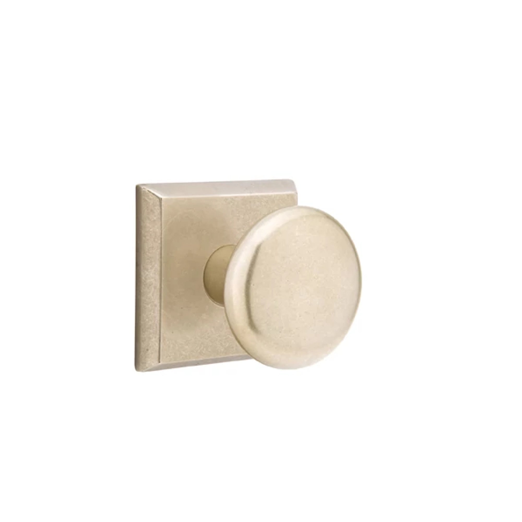 Emtek Winchester Knob with #6 Rosette in Tumbled White Bronze
