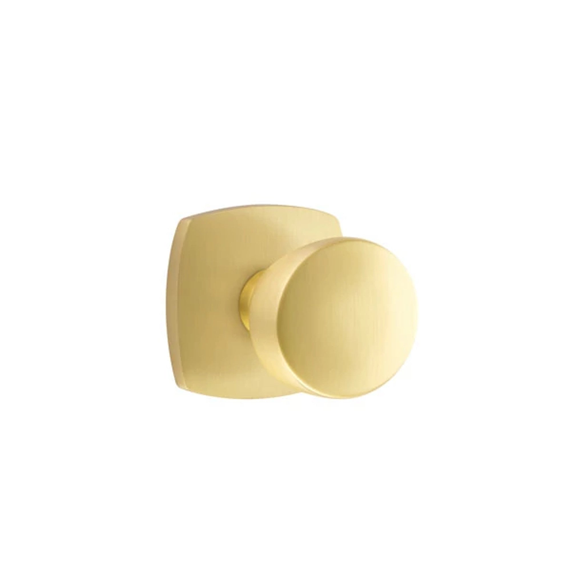 Emtek Laurent Knob with Urban Modern Rosette in Satin Brass