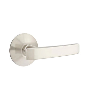 Emtek Geneva Lever with Modern Rosette in Satin Nickel