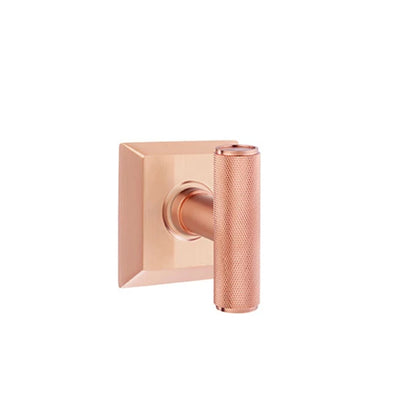 Emtek Ace Knurled Knob with Quincy Rosette in Satin Rose Gold