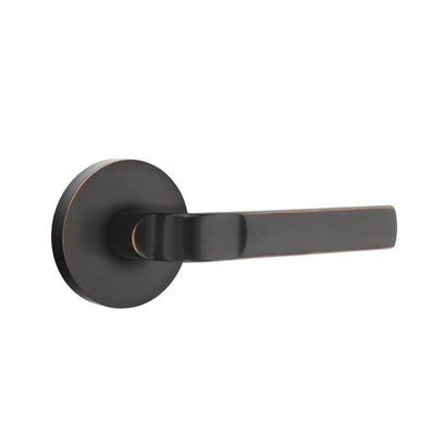 Emtek Aston Lever with Disk Rosette in Oil Rubbed Bronze