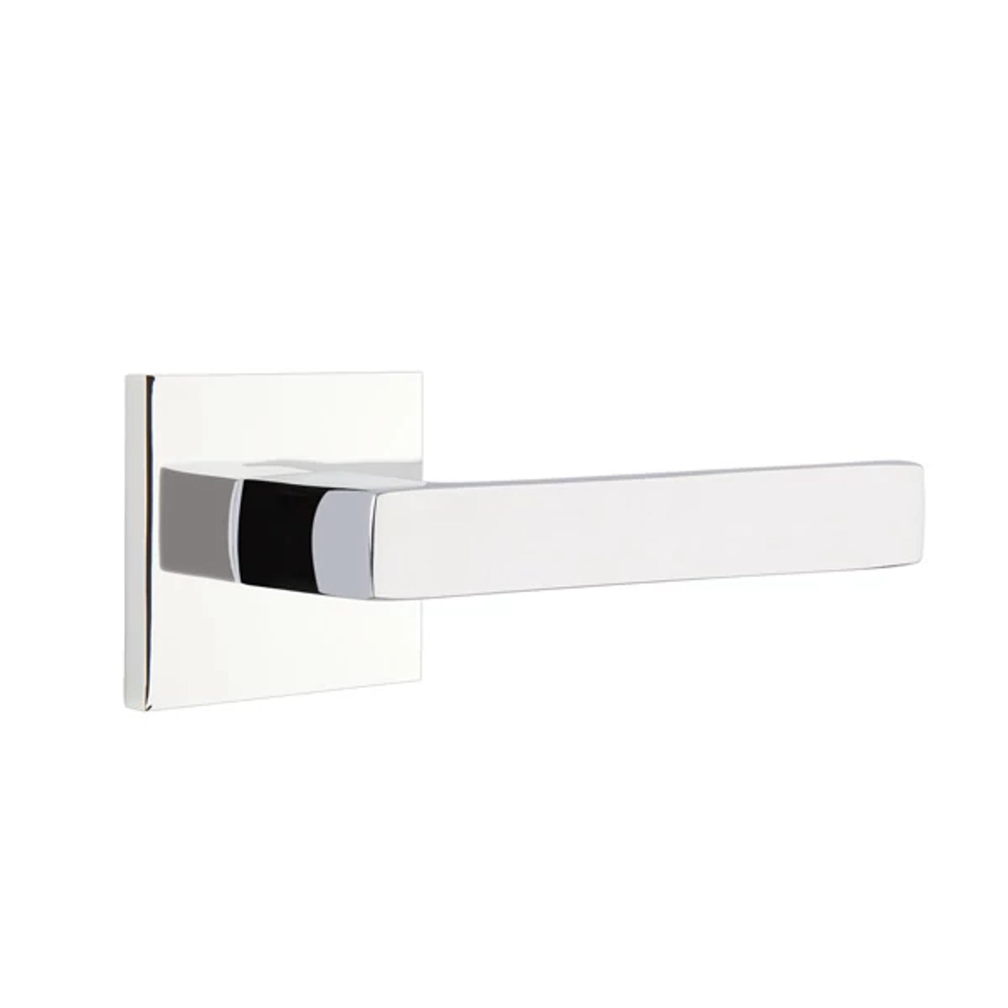 Emtek Dumont Lever with Square Rosette in Polished Chrome