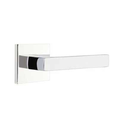 Emtek Dumont Lever with Square Rosette in Polished Chrome