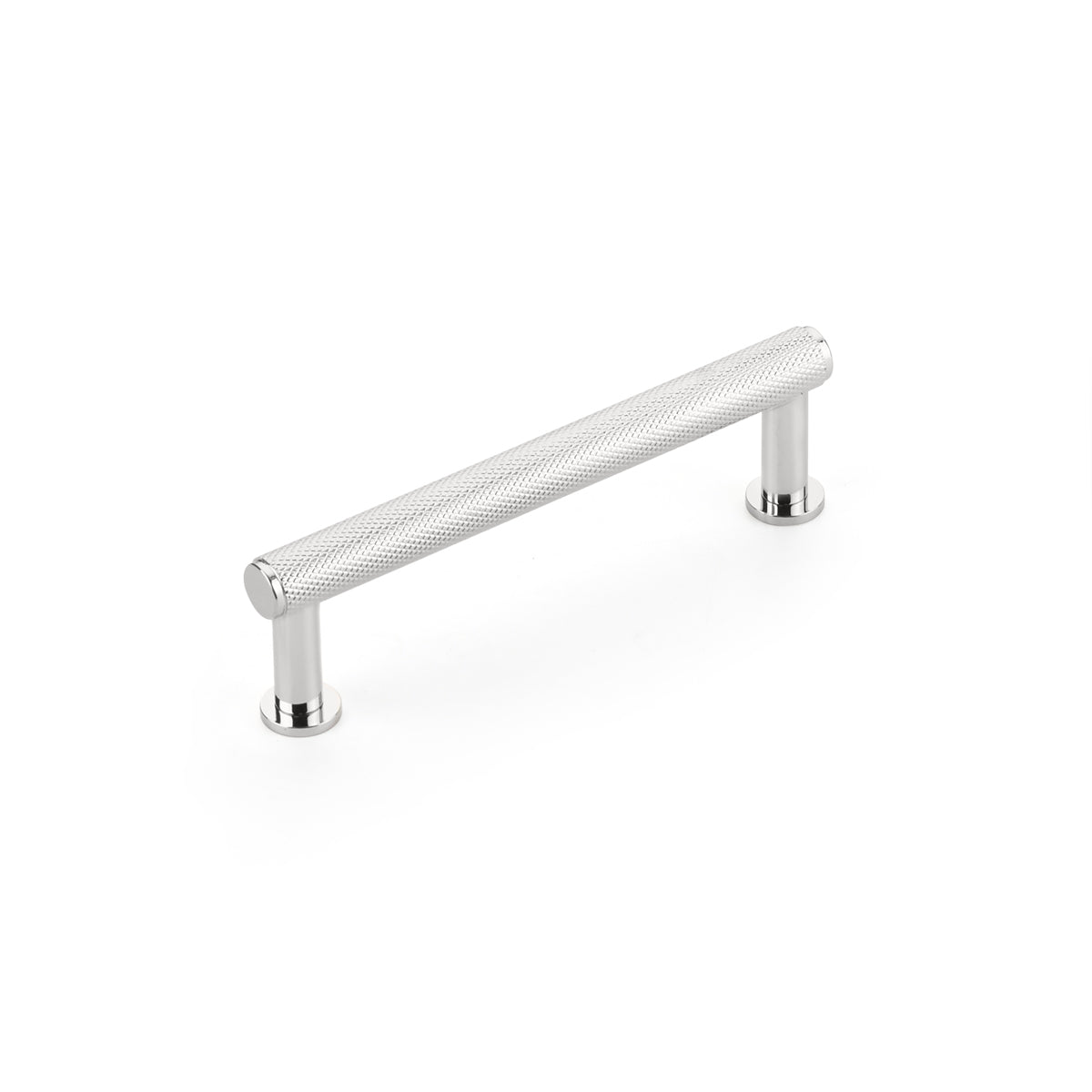 Schaub Pub House Knurled 4" C-C Knurled Pull in Polished Chrome