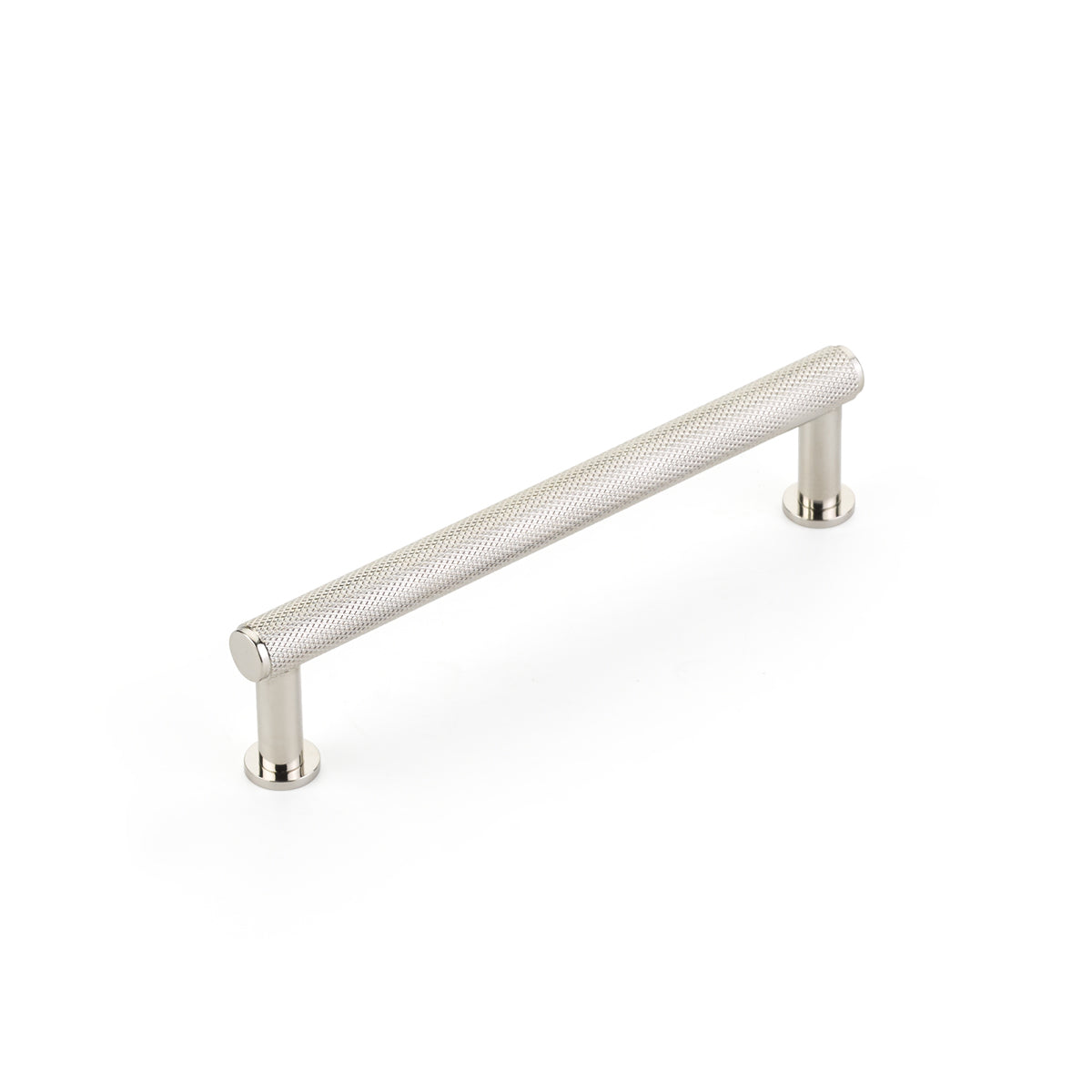 Schaub Pub House Knurled 5" C-C Knurled Pull in Polished Nickel