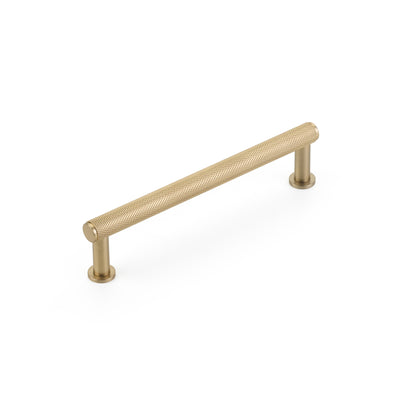 Schaub Pub House Knurled 5" C-C Knurled Pull in Signature Satin Brass
