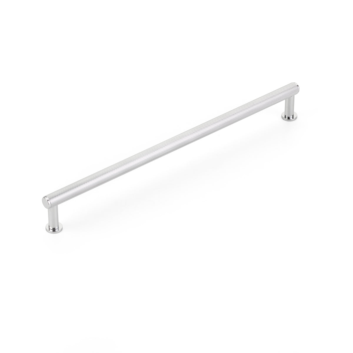 Schaub Pub House Knurled 10" C-C Knurled Pull in Polished Chrome