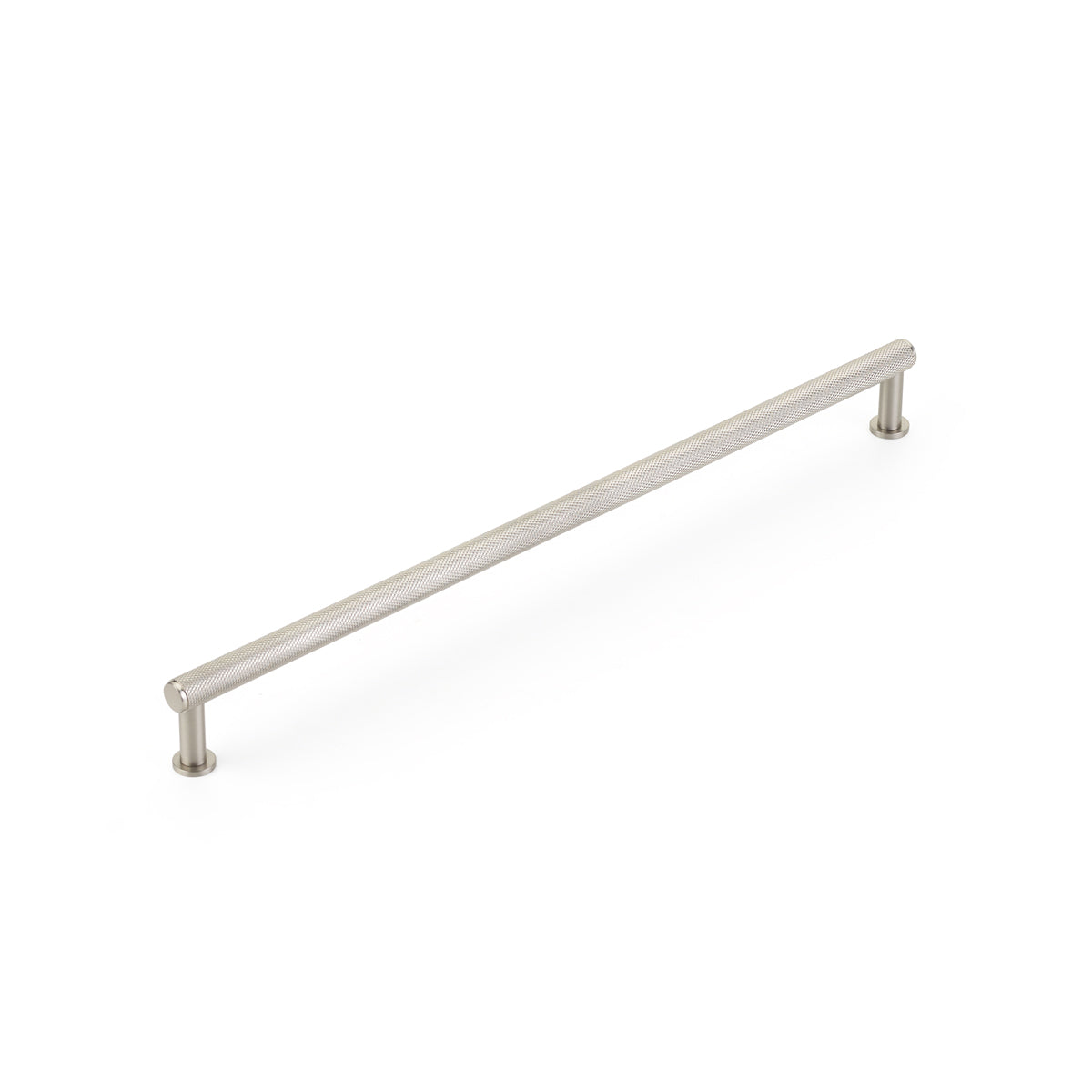 Schaub Pub House Knurled 12" C-C Knurled Pull in Brushed Nickel