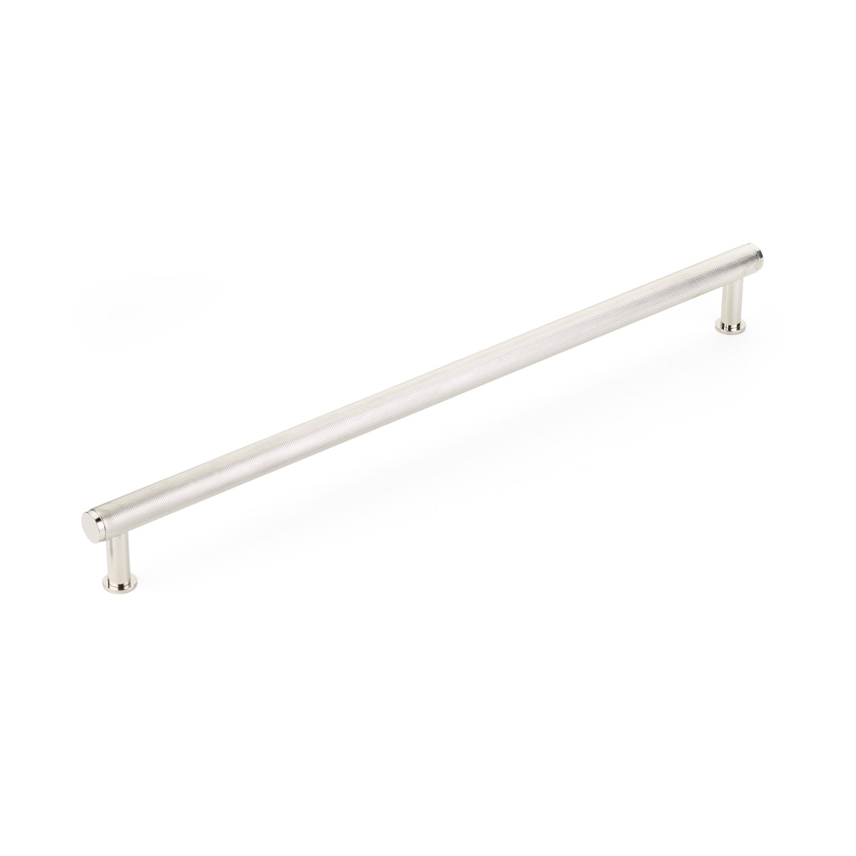 Schaub Pub House Knurled 18" C-C Knurled Appliance Pull in Polished Nickel