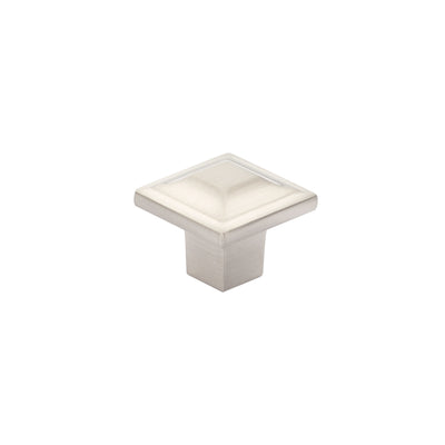 Schaub Menlo Park 1-1/4" Square Knob in Brushed Nickel